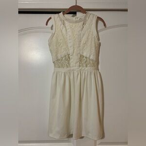Aqua Cream Medium Fit & Flare Dress
